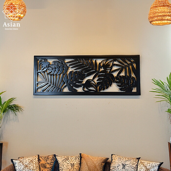 楽天市場】アートパネル モンステラ＆ハイビスカス A （80×30cm