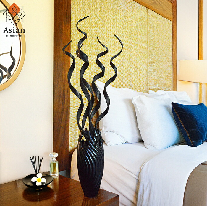 楽天市場】チークのモダンなフラワーベース（40cmA） 【 花瓶