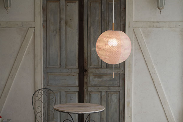 和紙ペンダントライト Kaguya 和紙照明 カグヤ 小梅ピンク 花舞ピンク Askm別注 デザイン 後藤照明 2灯 提灯 照明 和風照明 和風 和室 洋室 客間 リビング ダイニング ホテル 旅館 引越し リフォーム お洒落 6畳 0w 彩光デザイン Askm Interior Online Store 和紙