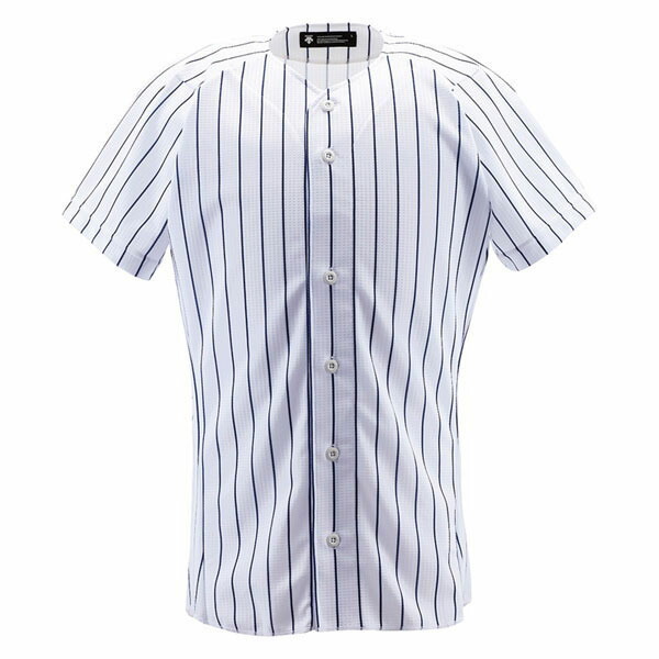 [DESCENTE]デサント ユニフォームシャツフルオープンシャツ(ピンストライプ)(DB7000)(SWNV)