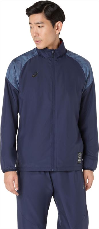 [asics]アシックス裏トリコットグラフィックウインドブレーカージャケット(2031F175)(400)ミッドナイト｜スポーツゾーンASPO