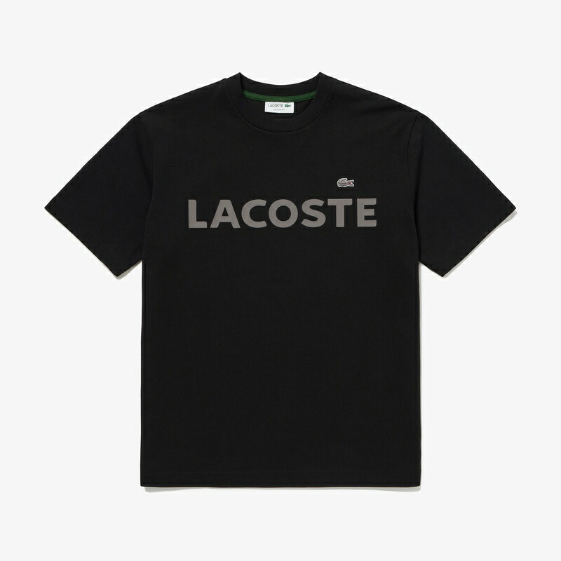 [LACOSTE]ラコステ ヘビーウェイトブランドネームロゴTシャツ (TH2299-99)(031) ブラック