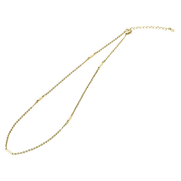 [Phiten]ファイテンネックレス チタンチェーン店 ステイション(7625JX988000)アンティークゴールド 大きさ:40+5珊