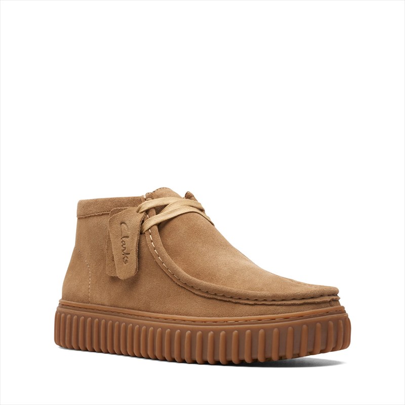 [Clarks]クラークス メンズシューズ Torhill Hi (26173663) Dark Sand Suede