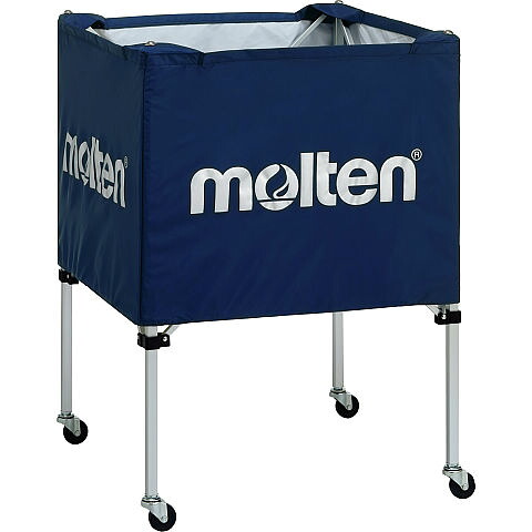 【メーカー直送商品】【日時指定不可】 [molten]モルテン ボールカゴ　中・背低 (BK0021-N) ネイビー