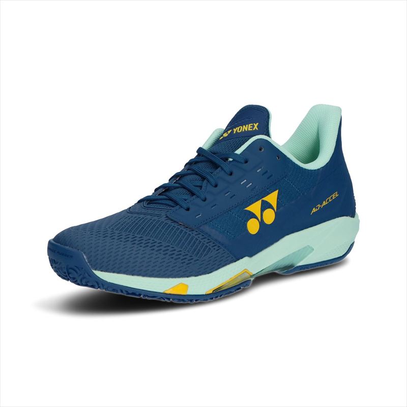 [YONEX]ヨネックステニスシューズクレー・砂入り口・入口人工芝厚地の外套用パワークッションアドアクセルメンGC(SHTAAMG)(817)ティールブルー