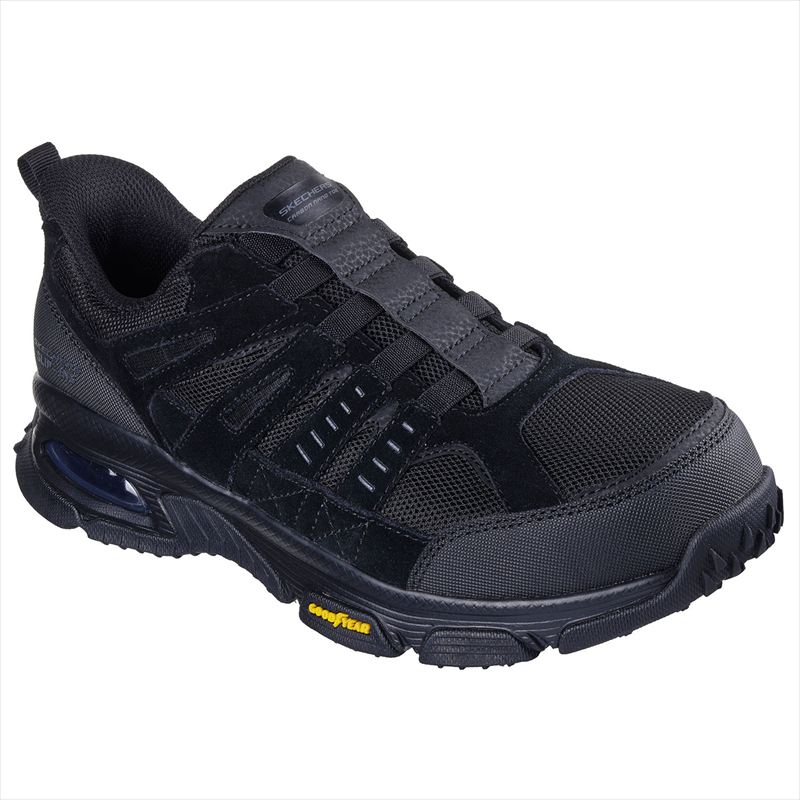 [SKECHERS WORK]スケッチャーズワーク メンズスリップインズ作業靴 SKECH-AIR ENVOY ST-DELEGATOR (200240)(BLK) ブラック