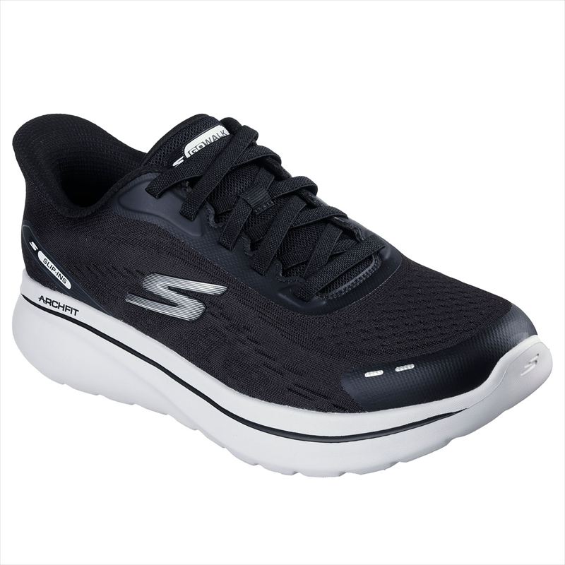 [SKECHERS]スケッチャーズメンズスリップインズシューズGO WALK ARCH FIT N-JOY-NOBEND(217075)(BKW)ブラック/ホワイト