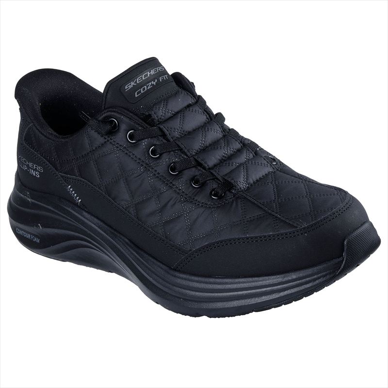 [SKECHERS]スケッチャーズメンズスリップインズシューズCONTOUR FOAM-COZY FIT(232619)(BBK)黒いこと