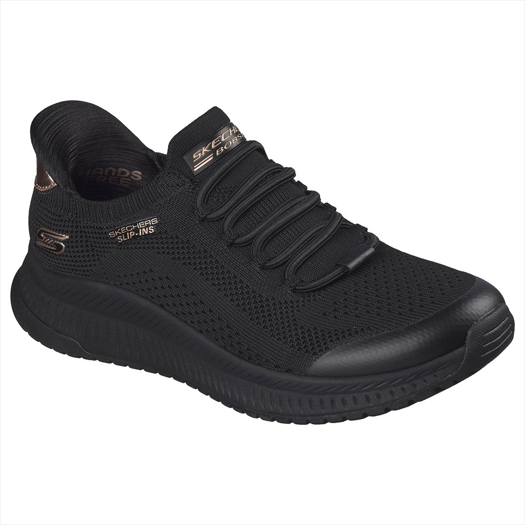 [SKECHERS]スケッチャーズ レディーススリップインズシューズ BOBS SQUAD 4 - DIRE STEP (117743)(BBK) ブラック