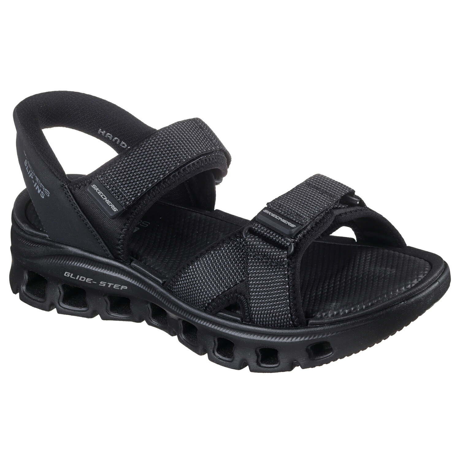 [SKECHERS]スケッチャーズ メンズサンダル GLIDE-STEP PRO SANDAL-SALVOE (232980)(BBK) ブラック