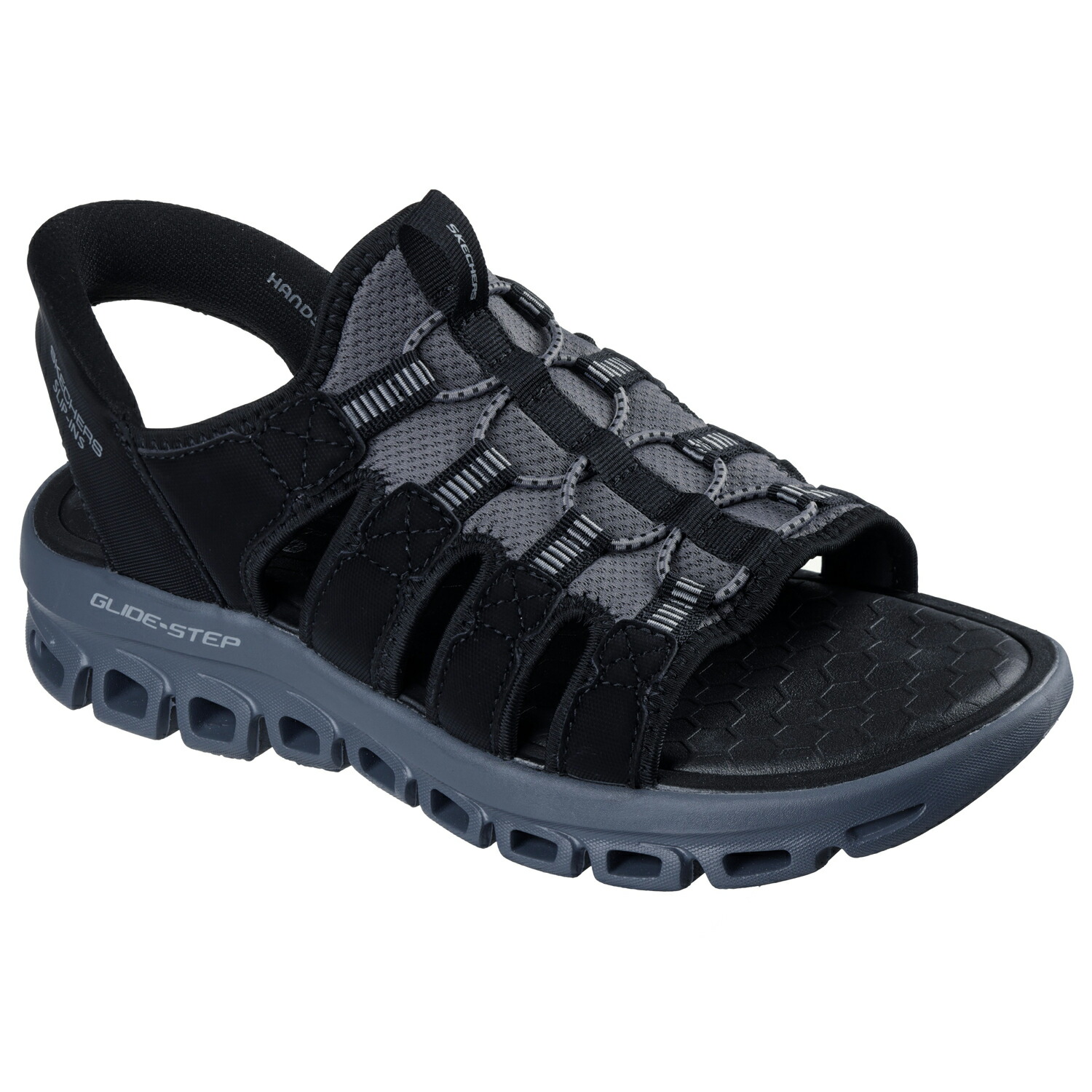 [SKECHERS]スケッチャーズ メンズサンダル GLIDE STEP SANDAL - ONGOER (233381)(BKCC) ブラック/チャコール
