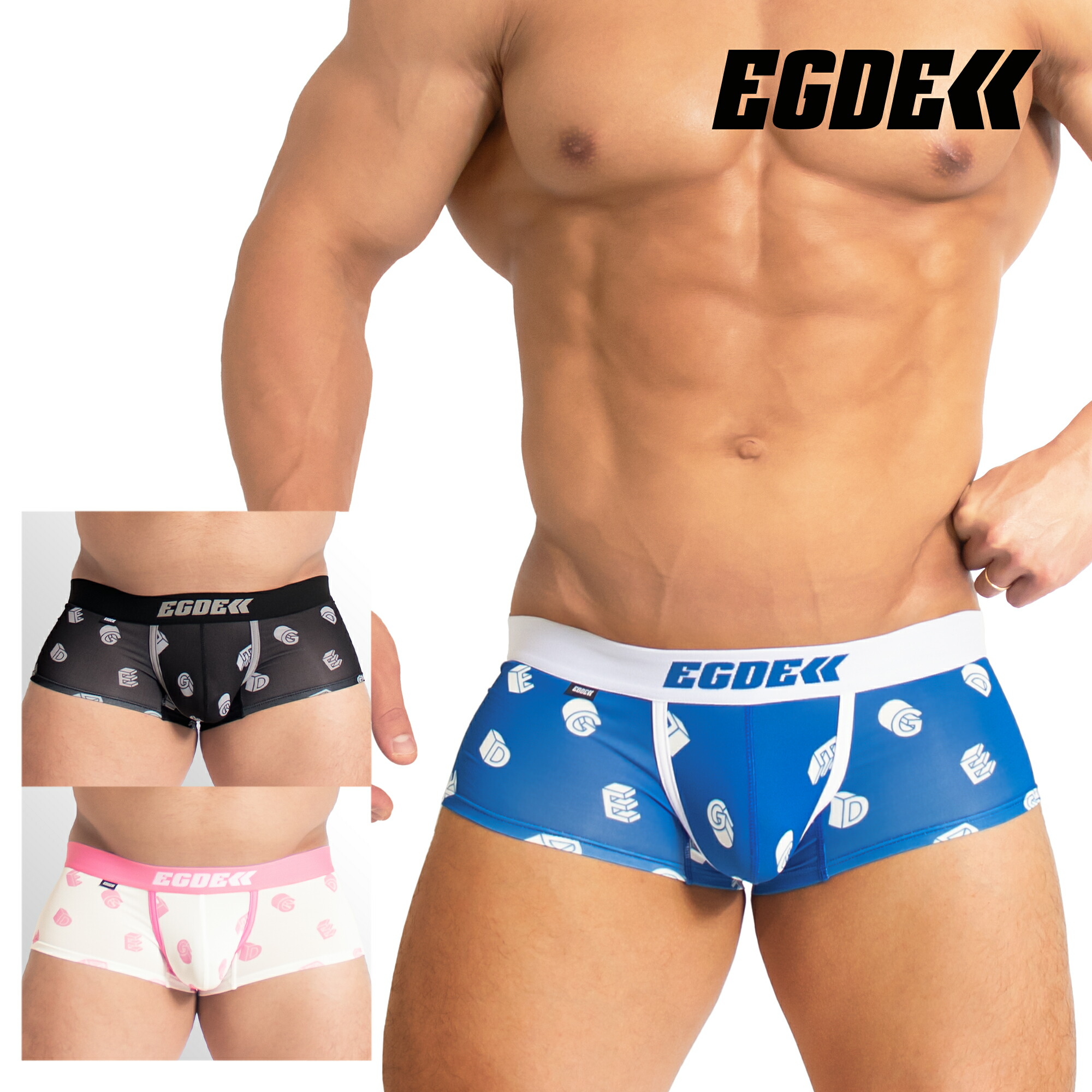 【２枚セット】EGDE≪ LACE UP スーパーローライズ ショートボクサー 2枚セット】EGDE≪ LACE UP スーパーローライズ ショートボクサー