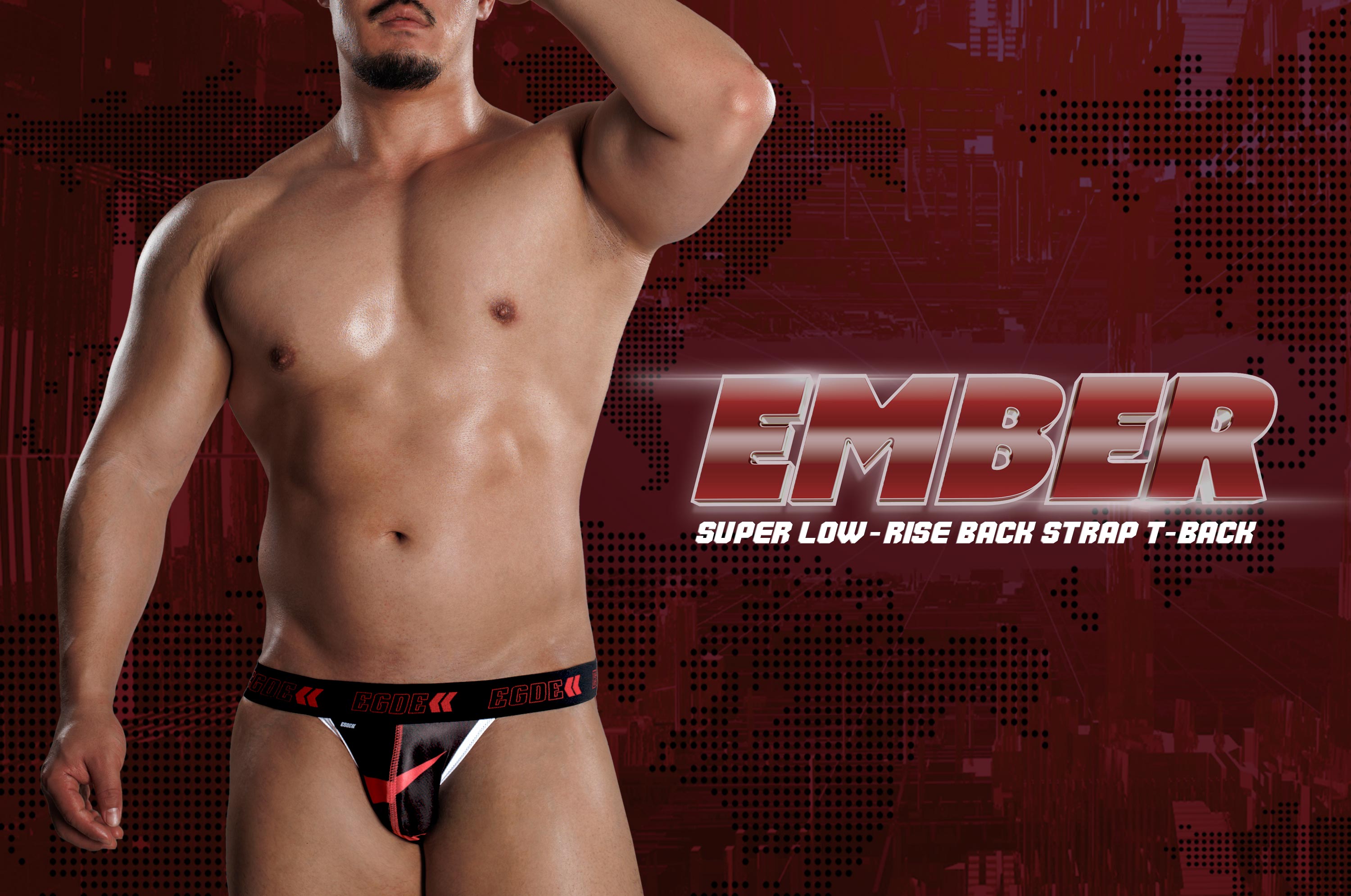 4014 EMBER super low-rise back strap t-back バナー