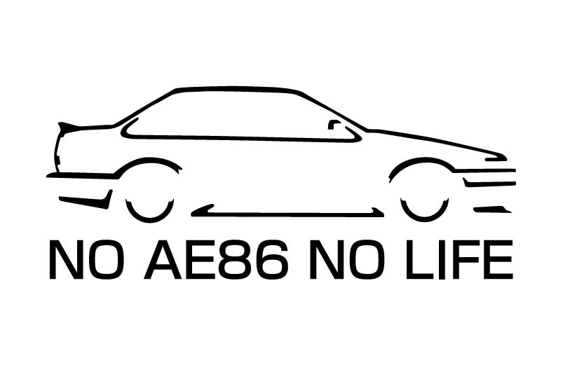 SALE／99%OFF】 AE86 スプリンタートレノ 2ドアNO NO LIFE ステッカー R Sサイズ 横16cmトレノ 前期  後期切り文字ステッカー シール