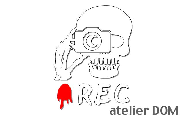 楽天市場 アトリエdomオリジナルドクロのドライブレコーダーステッカードクロ スカル ガイコツ ドラレコ ステッカー Rec横9cm 縦12cm 文字 色 白 アトリエdom楽天市場店