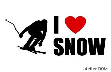 I LOVE SNOW ステッカースキー5(Lサイズ) I LOVE SNOW ステッカースキー5(Lサイズ)