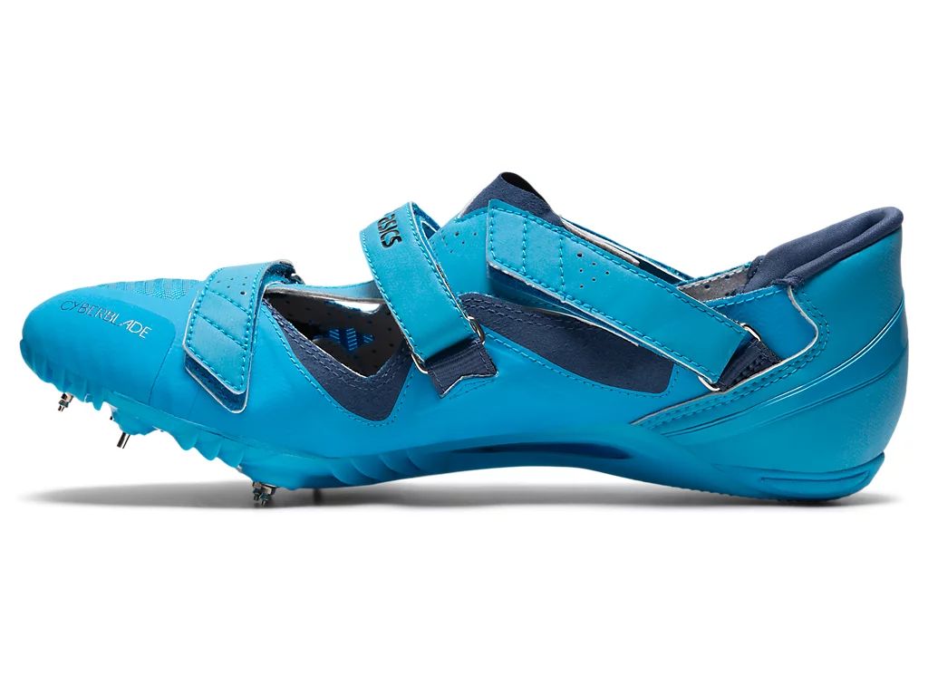 Cyberblade Asics Asics アシックス 短距離 100m 400m 走 ハードル種目などの競技向けに より優れた推進力を求める短距離走者におすすめのシューズ 短距離 陸上スパイク ハードル １６ 1093a134 402 Athlete1 ハードル 陸上スパイク サイバーブレード 16