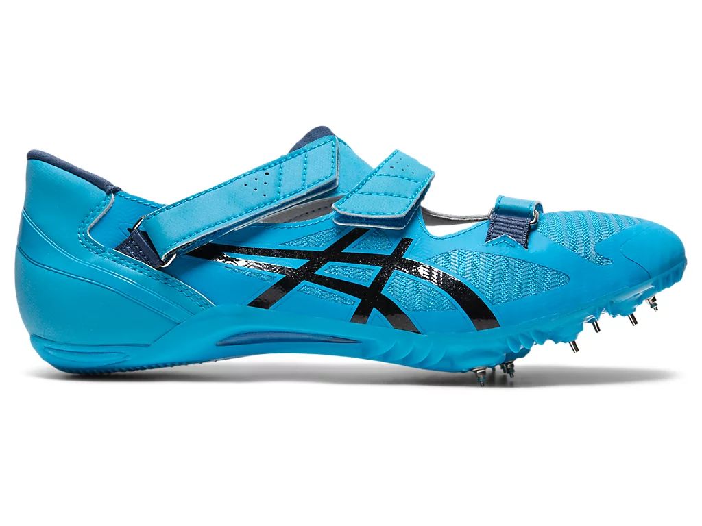 Cyberblade Asics Asics アシックス 短距離 100m 400m 走 ハードル種目などの競技向けに より優れた推進力を求める短距離走者におすすめのシューズ 短距離 陸上スパイク ハードル １６ 1093a134 402 Athlete1 ハードル 陸上スパイク サイバーブレード 16