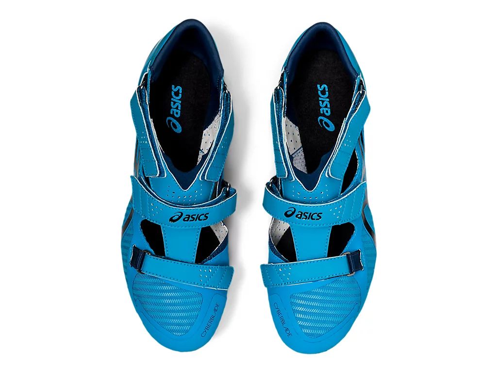 Cyberblade Asics Asics アシックス 短距離 100m 400m 走 ハードル種目などの競技向けに より優れた推進力を求める短距離走者におすすめのシューズ 短距離 陸上スパイク ハードル １６ 1093a134 402 Athlete1 ハードル 陸上スパイク サイバーブレード 16