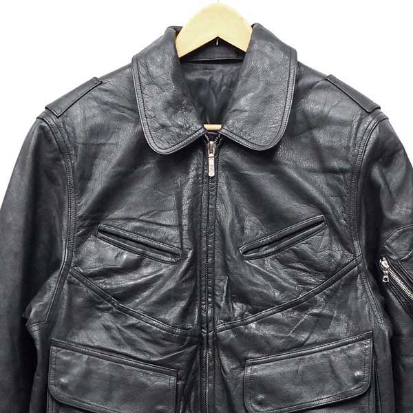 Real Thing Germany Police Leatherette Jacket 1990s Black Military Polizei Genuine Leather Euro Men Bikie Motorcycle