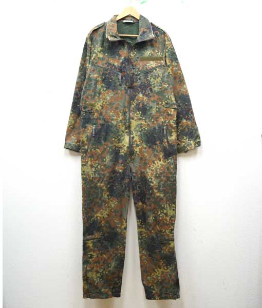 【中古】実物 ドイツ軍 フレクターカモ カバーオール ヴィンテージ ミリタリー BW 連邦軍 つなぎ アーミー 放出品 USED 古着 VINTAGE