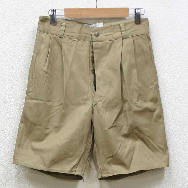 tout & coup ミリタリー 古着 ボタンフライ 変型 ハーフパンツ WAIPER.inc 実物 フランス軍 M-52 チノショートパンツ