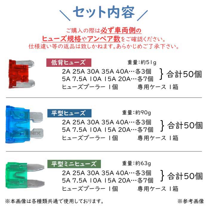 SALE／99%OFF】 20A 2A 40A 電装品 5A 平型ヒューズ 汎用 3A 交換