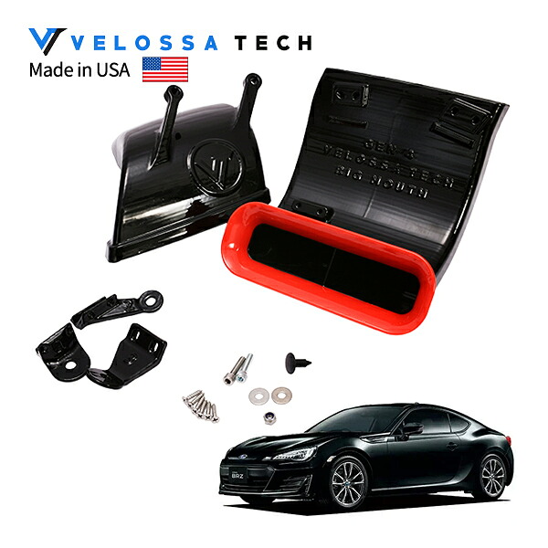 Velossa Tech 正規品 ビッグマウス ラム エアインテーク シュノーケル スバル BRZ ZC6 12-20y (平成24年4月~令和3年10月) レッド ヴェロッサテック