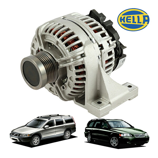【HELLA 正規品】ボルボ XC70 2.4L 2.5L V70 2.4L 2.5L V40 1.8L 1.9L 2.0L ヘラー製 オルタネーター 8251655 9459077 9459092 8601699｜オートウェアー店