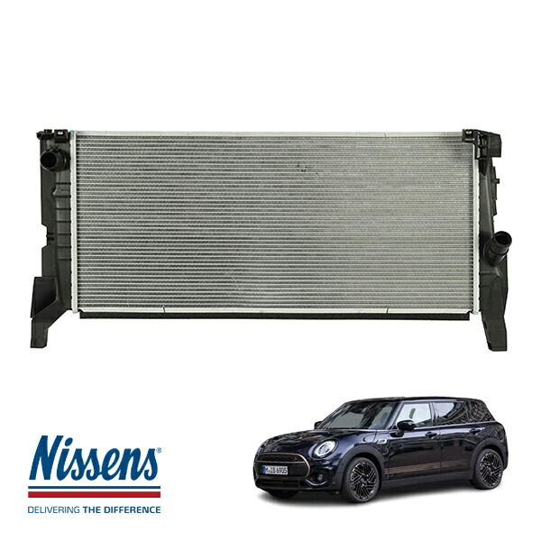 【NISSENS 正規品】 MINI クラブマン F54 コンバーチブル F57 クロスオーバー F60 2.0L ラジエター ラジエーター 607103 17117617636｜オートウェアー店