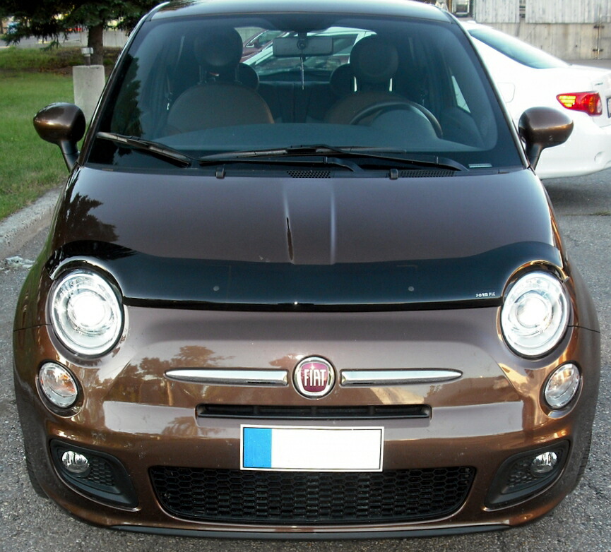 【Focus Auto Design 正規品】 フィアット FIAT 500 312系 前期 アバルト ABARTH 595 695 チンクエチェント ボンネットプロテクター バグガード