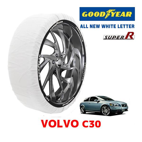 【GOODYEAR 正規品】グッドイヤー スノーソックス 布製 タイヤチェーン SUPER R / Mサイズ VOKVO ボルボ C30 / CBA-MB5244 タイヤサイズ： 205/55R16 16インチ用