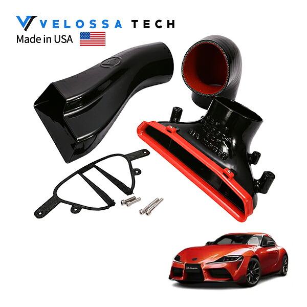Velossa Tech 正規品 ビッグマウス ラム エアインテーク シュノーケル トヨタ スープラ DB系 19y- (令和元年5月～現行) レッド ヴェロッサテック