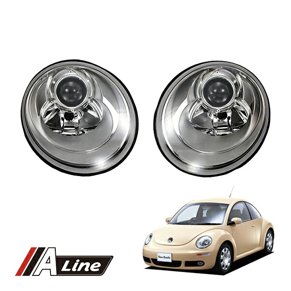 【TYC 正規品】 フォルクスワーゲン VW ニュービートル 9C系 後期 GH-9CBFS 日本光軸 ヘッドライト レベライザー モーター付 純正タイプ 左右セット 1C2941029E 1C2941030E|オートウェアー店