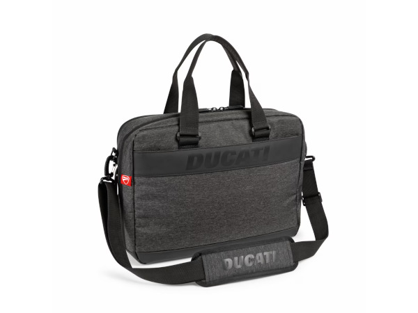ドゥカティ 純正 PCバッグ Ducati Urban ノートパソコン タブレット 収納 着脱式ストラップ ボディバッグ グレー 正規品 987708465｜オートウェアー店
