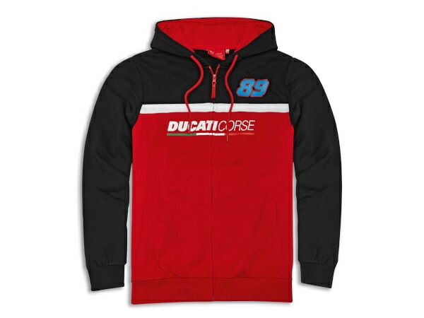 ドゥカティ 純正 スウェットシャツ サイズL Ducati Corse Dual Martin ホルヘ マルティン MotoGP フード付き 正規品 987712325｜オートウェアー店
