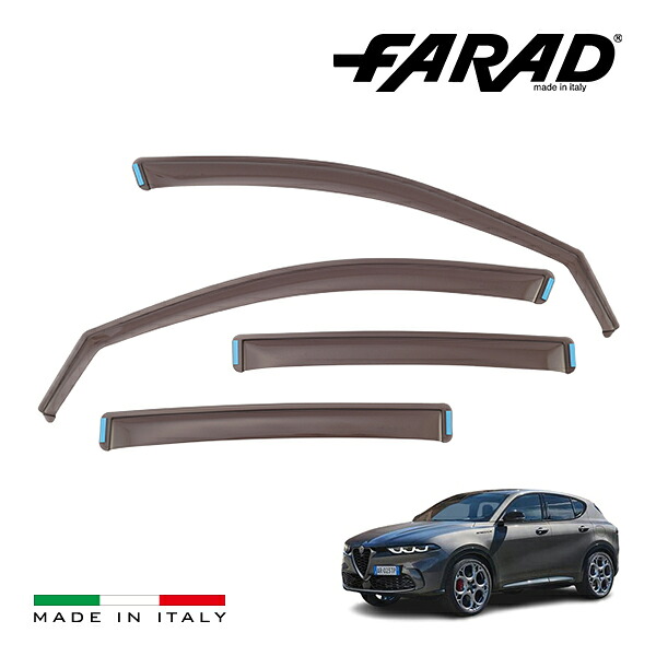 【FARAD 正規品】 アルファロメオ トナーレ 115型 ドアバイザー サイドバイザー ウインドウバイザー スモーク フロント リア 左右 4点セット