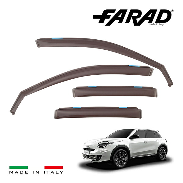 【FARAD 正規品】 フィアット 600e 600 FH1型 セイチェント ドアバイザー サイドバイザー ウインドウバイザー スモーク 前後左右 4点セット