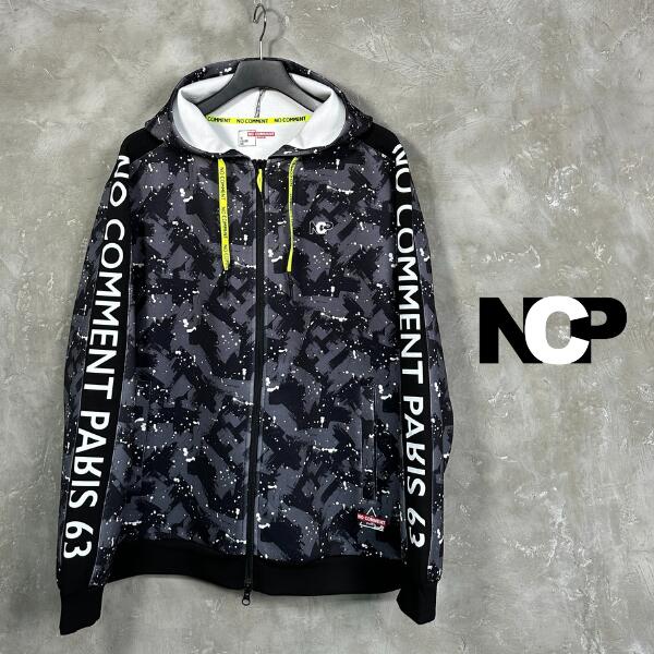 【SALE】NCP by NO COMMENT PARIS / ノーコメント光の都市 「Splash Camo Zip Hoodie Black」 スプラッシュ 合鴨 セットアップ パーカー ティーシャツ 黒いこと 黒 運動競技 ゴルフ 汗水 はたご屋界面 ブランド名 2023年 秋冬 新作 商いもの