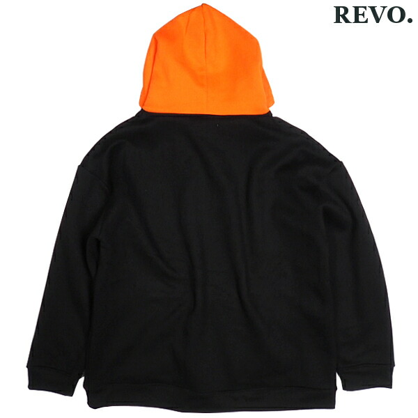 Revo.レボ裏起毛スウェットフード配色プルオーバーパーカーサーフカジュアルフーディユニセックスメンズ送料無料
