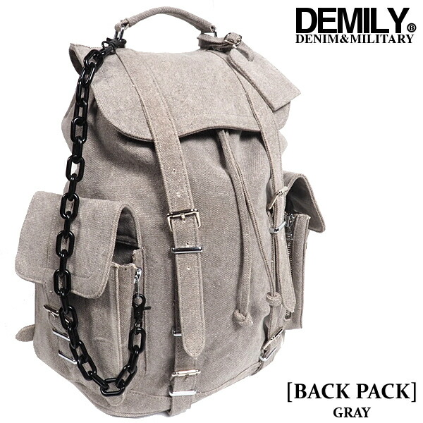 最新エルメス 送料無料 新作 大容量 Military 数量限定 Backpack Heavy Gray デミリー ストリート あす楽 送料無料 Demily Canvas ミリタリー バックパック リュック バッグ 鞄 ペイント グレー リメイク ストリート カジュアル メンズ ゴルフ バッグ