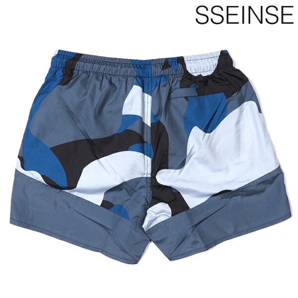 SSEINSEセンスバイカラースイムショーツKHAKI×BLACKカーキ×ブラック短パンショートパンツ水着海ウエストゴムイタリアイタカジカジュアルモードシンプルS/M/L/XLサイズメンズ送料無料新作