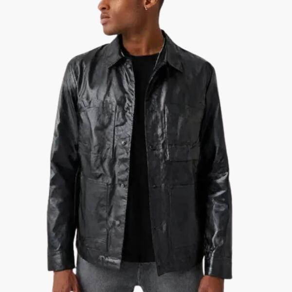DEMILY / デミリー「Black Coating Coveralls Jacket」ブラックコーティング カバーオール コーチジャケット デニム シャツジャケット Gジャン ブラック アメカジ ヒップホップ 大人カジュアル メンズ レディース ユニセックス 新作商品｜B2W