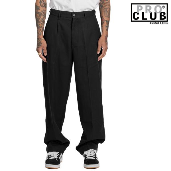 PRO CLUB / プロクラブ「Comfort Trouser Black」コンフォート トラウザー パンツ ブラック スラックス ルーズ ワイドパンツ ストリート ミリタリー ヒップホップ  太め B-BOY HIPHOP