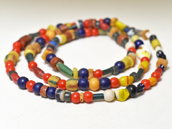 楽天市場】【2401】ガーナファンシーモザイクガラスビーズ一連B