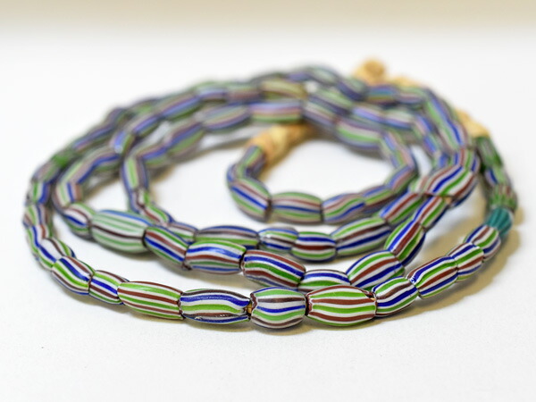 楽天市場】【2312】Vintageヴェネチア5層シェブロン赤大玉一連