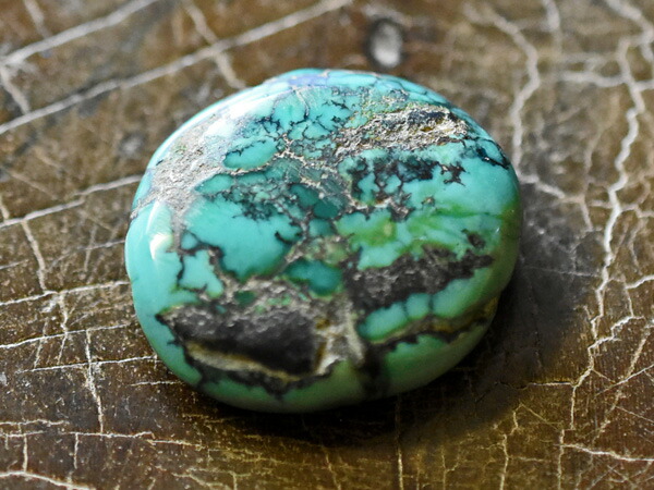 楽天市場】【2502】OLDチベタンターコイズ濃深緑色扁平楕円型