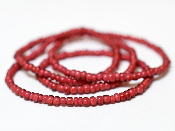 楽天市場】【2201】ANTIQUE金赤ホワイトハーツ小粒ビーズ一連（Φ3.0mm