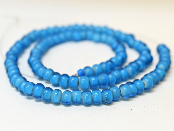 楽天市場】【2312】ホワイトハーツ半透明水色円盤型大粒ビーズ